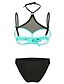 cheap Bikini-Women&#039;s Swimwear Bikini Swimsuit Color Block Pink Black Green Royal Blue Swimwear Bathing Suits / Padded Bras