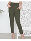 billige Pants-Dame kinesisk Polyester Ensfarvet Lyserød militærgrøn Chic og moderne Medium Talje Calf-længde Hverdag Indendørs