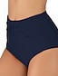 cheap Bottoms-Women&#039;s Bottoms Swimsuit Black Red Navy Blue Plus Size Swimwear Bathing Suits