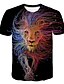 billige T-shirts &amp; Trøjer til Drenge-Børn Drenge T-shirt Kortærmet Løve Regnbue Farveblok 3D Trykt mønster Regnbue Børn Toppe Sommer Basale Gade