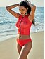 cheap Tankini-Women&#039;s 2020 Tankini Swimwear Swimsuit - Solid Colored S M L Black Red