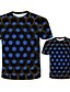 abordables New Arrivals-Año Nuevo Camiseta Mirada familiar Geométrico Estampado Azul Piscina Morado Amarillo Manga Corta Trajes a juego