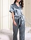 cheap Pajamas-Women&#039;s Notch lapel collar Suits Pajamas Solid Colored