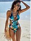 cheap One-Pieces-Women&#039;s Swimwear One Piece Swimsuit Paisley Green Swimwear Bathing Suits / Padded Bras