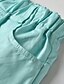 abordables Pantalones para Niño-Niños Chico Día del Niño Bermudas Verde claro Caqui Naranja Color sólido Algodón Básico Ropa de calle