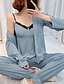 cheap Pajamas-Women&#039;s Spandex / Polyester / Cotton Blend Normal Deep V Ultra Sexy Pajamas Striped / Daily / Spring &amp; Summer / Fall &amp; Winter
