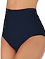 cheap Bottoms-Women&#039;s Swimwear Bottoms Normal Swimsuit Solid Colored Black Navy Blue Bathing Suits