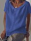 cheap T-Shirts-Women&#039;s T shirt Plain Solid Colored Round Neck Tops Blue White Red