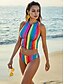 cheap Tankini-Women&#039;s Swimwear Tankini Swimsuit Rainbow Rainbow Swimwear Bathing Suits