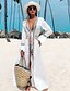 preiswerte Cover-Ups-Damen Badeanzug Zudecken Normal Bademode Bescheidene Badebekleidung Gehäkelt Einfarbig Weiß Badeanzüge