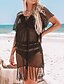 cheap Cover-Ups-Women&#039;s Swimwear Cover Up Normal Swimsuit Solid Colored Modest Swimwear White Black Bathing Suits