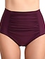 cheap Bottoms-Women&#039;s Bikini Bottoms Swimsuit Solid Colored Swimwear Bathing Suits Black Purple Red Green