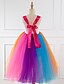 abordables Vestidos de Niña-Niños Chica Vestido Arco iris Arco Iris
