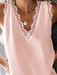 preiswerte Damenmode-Damen Bluse Muskelshirt Solide Langarm V-Ausschnitt Oberteile Weiß Rosa Armeegrün