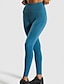 abordables Graphic Chic-Femme Basique Legging Bloc de Couleur Maille Taille haute Noir Bleu Vin S M L / Mince