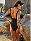 preiswerte Einteiler-Damen Ein Stück Badeanzug Paisley-Muster Schwarz Bademode Badeanzüge
