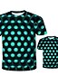 cheap New Arrivals-New Year Tee Family Look Geometric Print Blue Purple Yellow Short Sleeve Matching Outfits