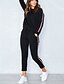 cheap Jumpsuits &amp; Rompers-Women&#039;s Basic Color Block Causal Daily Two Piece Set Hoodie Tracksuit Pant Loungewear Jogger Pants Drawstring Tops