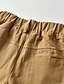 abordables Pantalones para Niño-Niños Chico Día del Niño Bermudas Verde claro Caqui Naranja Color sólido Algodón Básico Ropa de calle