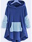 cheap Hoodies &amp; Sweatshirts-Women&#039;s Sweatshirt Pullover Front Pocket Basic Sherpa Fleece Teddy Pink Green Gray Casual Oversized Long Sleeve Fleece