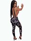 abordables Jumpsuits &amp; Rompers-Combinaison-pantalon Femme Lettre Mince Noir S M L XL