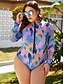 cheap Plus Size Swimwear-Women&#039;s Swimwear One Piece Swimsuit High Waist Geometric Purple Swimwear Bathing Suits / Padded Bras