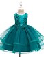 preiswerte Kleider für Mädchen-Mädchen&#039; Ärmellos Einfarbig 3D-gedruckte Grafik Kleider Aktiv Süß Knielang Baumwolle Polyester Kleid kinderkleidung Schlank Bestickt