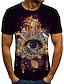 cheap Tank Tops-Men&#039;s T shirt Shirt 3D Round Neck Plus Size Daily Short Sleeve Slim Tops Basic Purple