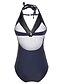 cheap One-Pieces-Women&#039;s One Piece Swimsuit Color Block Black Fuchsia Green Royal Blue Swimwear Bathing Suits