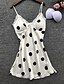 cheap Sleep &amp; Lounge-Women&#039;s 1 pc Pajamas Nightgown Satin Casual Comfort Polka Dot Polyester / Cotton Home Party Daily Deep V Gift Spring Summer Green White
