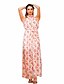 cheap Boho Dresses-Women&#039;s A Line Dress White Sleeveless Floral Round Neck S M L XL / Maxi