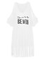 cheap Cover-Ups-Women&#039;s Swimwear Cover Up Swimsuit Letter Black White Swimwear Bathing Suits
