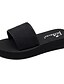 cheap Women&#039;s Slippers &amp; Flip-Flops-Women&#039;s Slippers &amp; Flip-Flops Outdoor Slippers Home Daily Solid Colored Summer Flat Heel Open Toe Classic Casual Walking Polyester Loafer Black