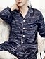 cheap Pajamas-Men&#039;s Shirt Collar Suits / Pajamas / Sleepwear Pajamas Geometric
