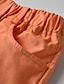 economico Pantaloni per ragazzi-Bambino Da ragazzo Giornata universale dell&#039;infanzia Pantaloncini Verde Chiaro Cachi Arancione Tinta unita Cotone Essenziale Streetwear