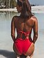 economico Tankini-Per donna Costumi da bagno Bikini Costume da bagno Lacci Verde militare Rosso Costumi da bagno All&#039;americana Costumi da bagno