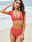 cheap Tankini-Women&#039;s Swimwear Tankini Plus Size Swimsuit Light Blue White Black Royal Blue Red Bathing Suits