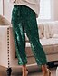 cheap Bottoms-Women&#039;s Basic Harem Ruffle Pants Inelastic Solid Colored High Waist Loose Green Blue Black Silver Gold S M L XL XXL