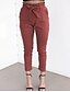 abordables Pants-Mujer Chinos Poliéster Color sólido Rosa Verde Ejército Moderno Media cintura Medio corto Uso Diario Interior