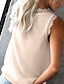 baratos Roupa de Mulher-Mulheres Blusa Malha Íntima Sólido Manga Longa Decote V Blusas Branco Rosa Verde Tropa