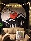 billige Tekstiler til hjemmet-japansk maleri stil ukiyo-e væg tæppe gardin tæppe gardin hængende hjem soveværelse stue dekoration landskab bjerg sol sky