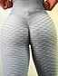 abordables Graphic Chic-Mujer Deportes Yoga Básico Legging Frunce Color sólido Media cintura Verde Trébol Blanco Negro S M L / Pitillo