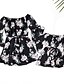 cheap New Arrivals-Clothing Set Mommy and Me Floral Black Navy Blue Matching Outfits