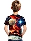 billige T-shirts &amp; Trøjer til Drenge-Barnet&#039;s Dag Drenge 3D Grafisk Farveblok 3D-udskrivning T-shirt Kortærmet 3D-udskrivning Sommer Gade Basale Afslappet Polyester Rayon Børn 2-12 år