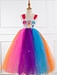 preiswerte Kleider für Mädchen-kinderkleidung Mädchen Kleid Regenbogen Regenbogen