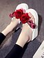 cheap Women&#039;s Slippers &amp; Flip-Flops-Women&#039;s Slippers &amp; Flip-Flops Boho Bohemia Beach Flip-Flops Daily Party &amp; Evening Solid Colored Summer Imitation Pearl Satin Flower Sequin Wedge Heel Open Toe Chinoiserie Sweet Walking Polyester
