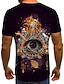 cheap Tank Tops-Men&#039;s T shirt Shirt 3D Round Neck Plus Size Daily Short Sleeve Slim Tops Basic Purple