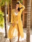 cheap Cover-Ups-Women&#039;s Sheath Dress Yellow Blushing Pink White Black Navy Blue Long Sleeve Solid Color Deep V Loose S M L XL / Maxi