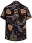 cheap Men&#039;s Shirts-Men&#039;s Shirt Graphic Shirt Collar Shirt Collar Floral Geometric Color Block Blue Wine Dark Gray Red Brown Party Going out Print Clothing Apparel Tropical Designer / Short Sleeve / Short Sleeve