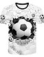 baratos Camisetas Para Meninos-Infantil Para Meninos Camisa Camiseta Manga Curta Estampa Colorida Geométrica 3D Estampado Branco Crianças Blusas Verão Básico Moda de Rua